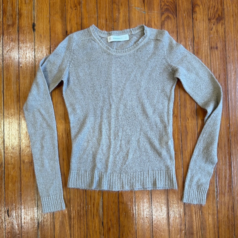 Zaraknit, Lightweight, Tan Sweater